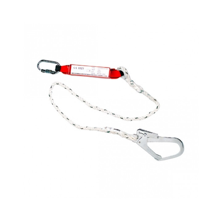 CORDINO DI POSIZIONAMENTO ML. 2.0 C-DISSIPATORE+MOSCHETTONE 'AK112P'