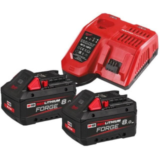 BATTERIA ENERGY KIT M18 HNRG-802 2 batterie 8Ah+ carica 'MILWAUKEE'