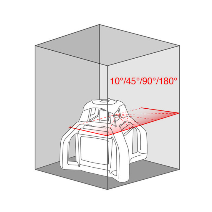 LIVELLA LASER 'METRICA' ROTATIVO H4 + TREPPIEDE REGOLABILE + STADIA