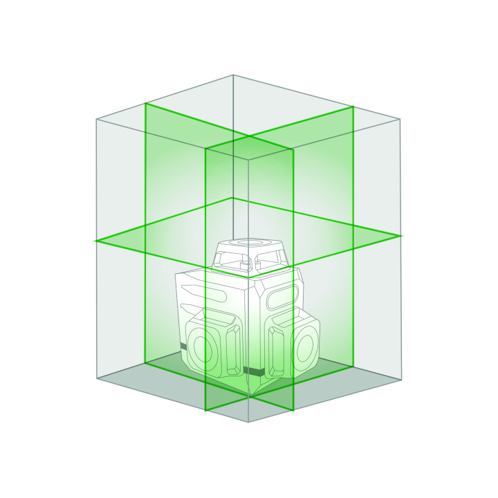 LIVELLA LASER 'METRICA' 3D GREEN ACTION