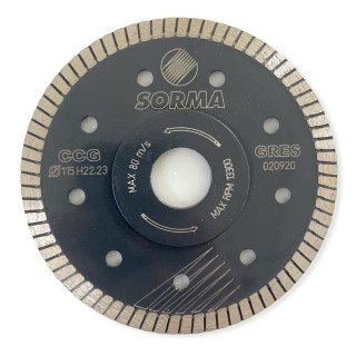 DISCO DIAMANTATO MM. 115-230 ULTRA SOTTILE 'SORMA'