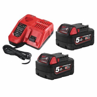BATTERIA ENERGY KIT M18 NRG-502 2 5Ah+ 1 2Ah + carica 'MILWAUKEE'