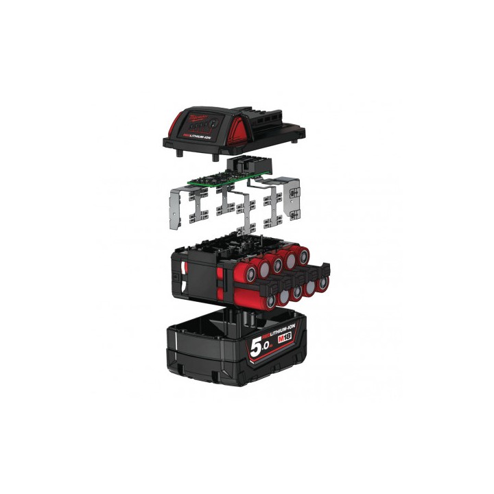 BATTERIA ENERGY KIT M18 NRG-502 2 5Ah+ 1 2Ah + carica 'MILWAUKEE'