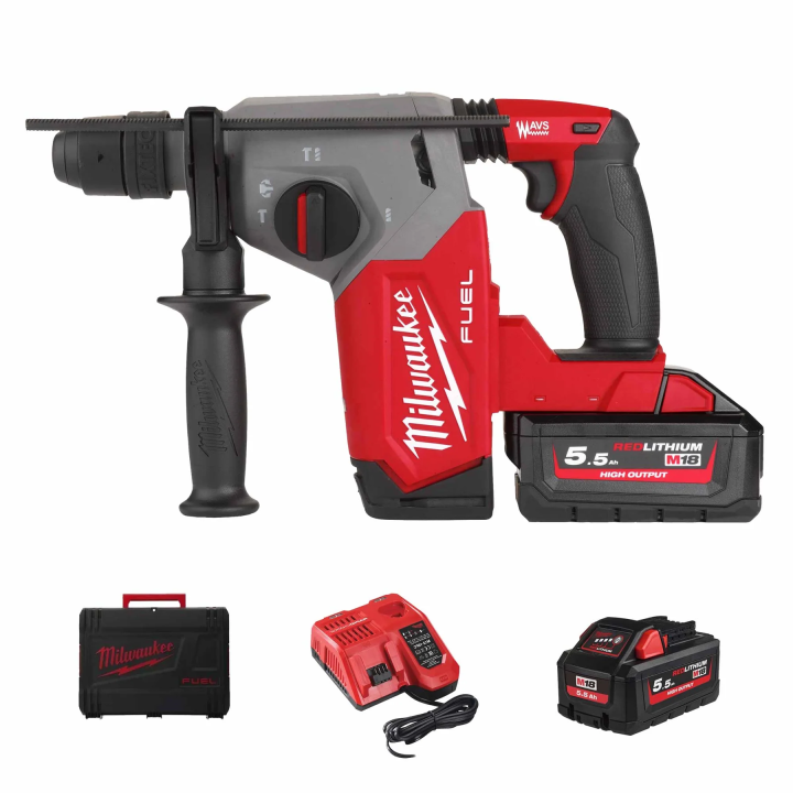 TASSELLATORE BATTERIA 18V 5,5Ah SDS PLUS M18 FHX-552X 2.5J 'MILWAUKEE'