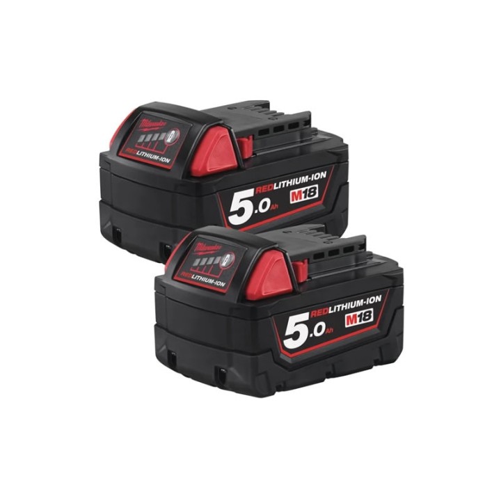 BATTERIA ENERGY KIT M18 NRG-502 2 5Ah+ 1 2Ah + carica 'MILWAUKEE'