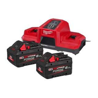 BATTERIA ENERGY KIT M18 FORGENRG-802 2 batterie 8Ah+ carica 'MILWAUKEE'
