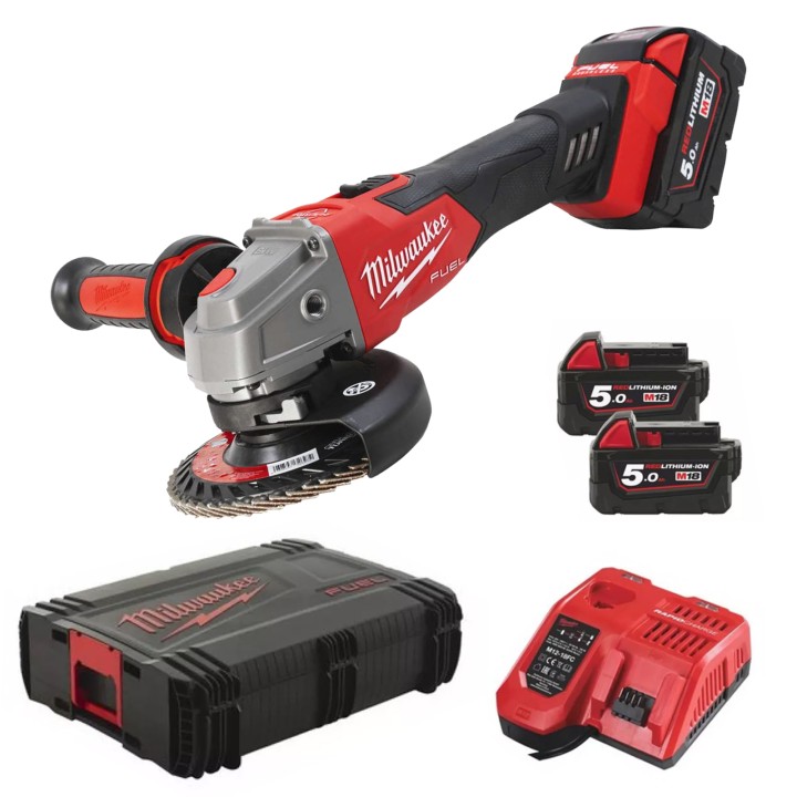 SMERIGLIATRICE BATTERIA 18V M18 FSAG125XB-502X 'MILWAUKEE'