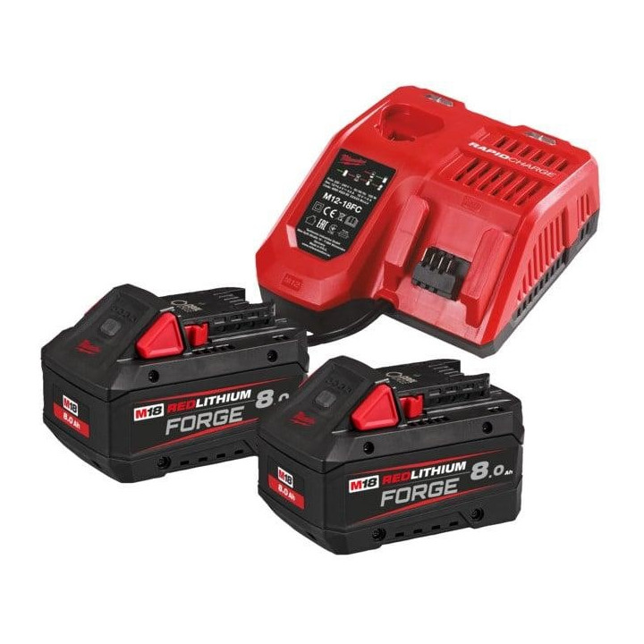 BATTERIA ENERGY KIT M18 HNRG-802 2 batterie 8Ah+ carica 'MILWAUKEE'