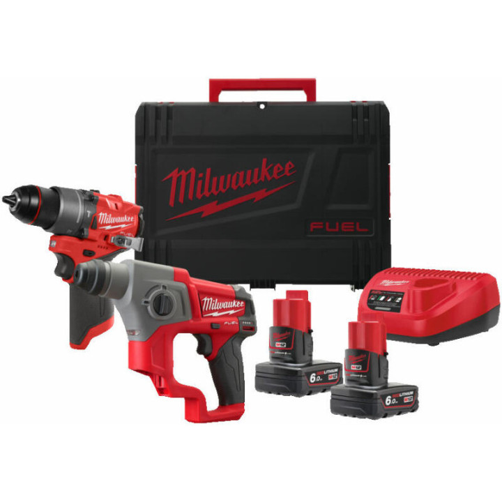 TASSELLATORE BATTERIA KIT M12 FPP2F2-602X+ FPD2 AVVITATORE 'MILWAUKEE'