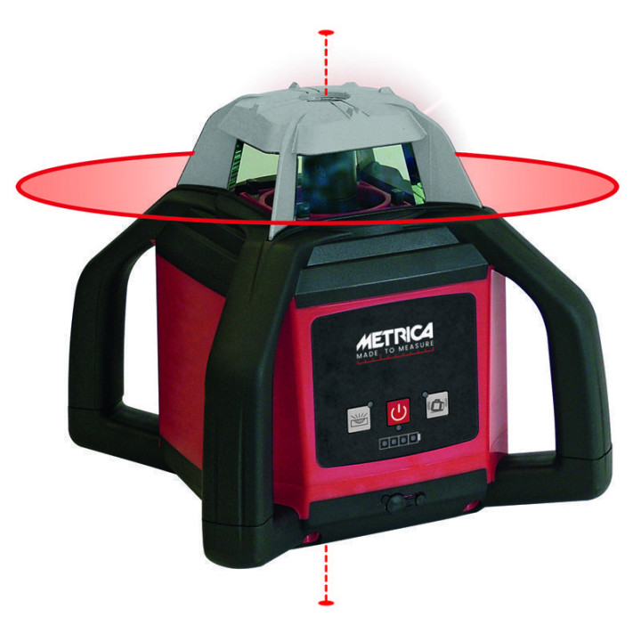 LIVELLA LASER 'METRICA' ROTATIVO H4 + TREPPIEDE REGOLABILE + STADIA