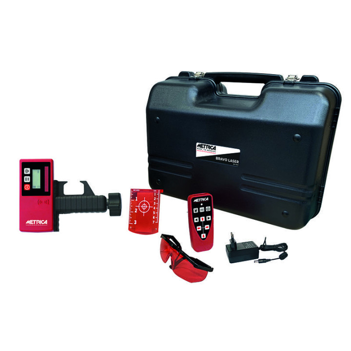 LIVELLA LASER 'METRICA' ROTATIVO H4 + TREPPIEDE REGOLABILE + STADIA