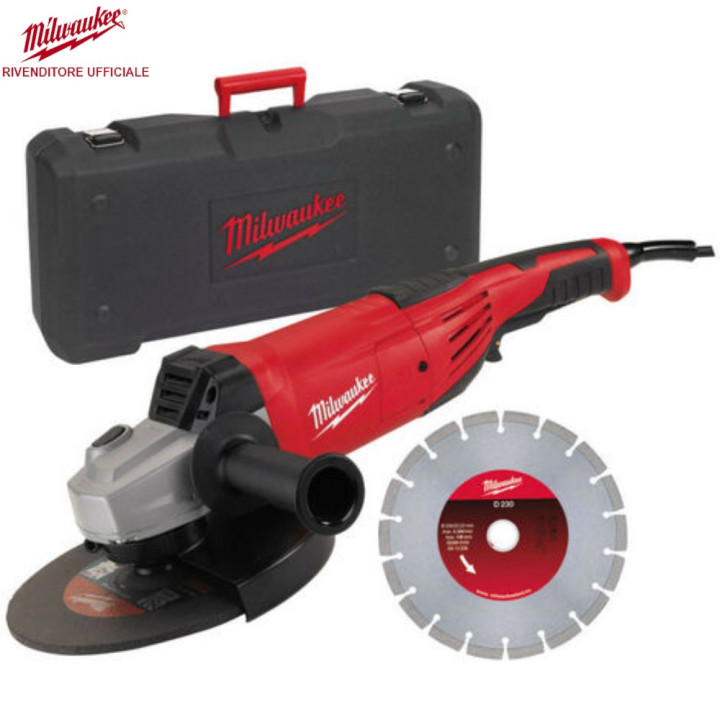 SMERIGLIATRICE AG 22-230 D-SET W2200+DISCO DIAMANT+VALIGETTA 'MILWAUKEE'