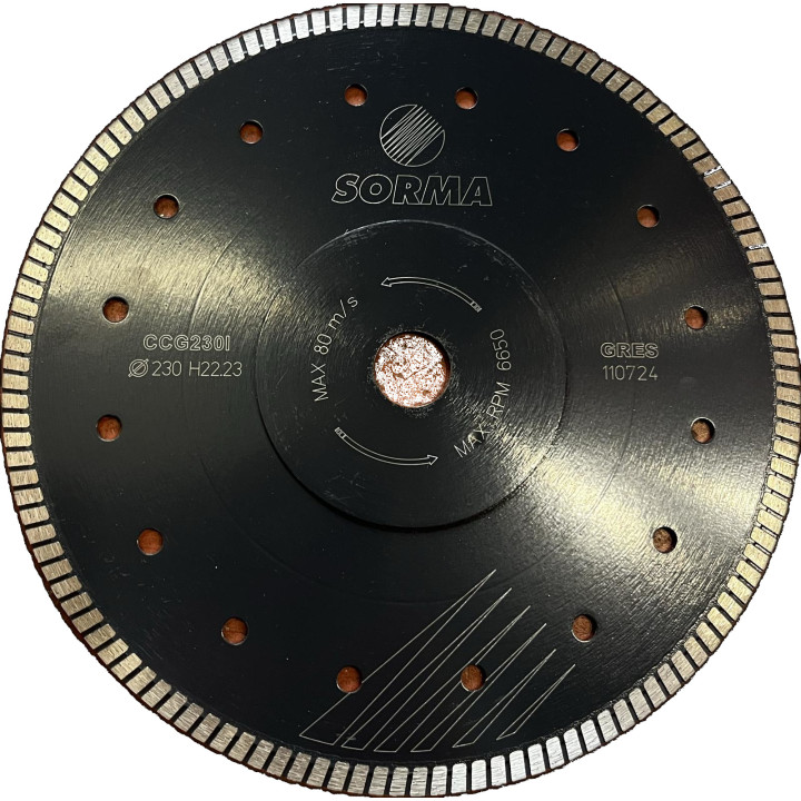 DISCO DIAMANTATO MM. 230 ULTA SOTTILE 'SORMA'