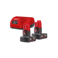 BATTERIA ENERGY KIT M12 NRG-602 2 batterie 6Ah+ carica 'MILWAUKEE'