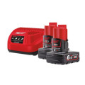 BATTERIA ENERGY KIT M12 NRG-602 2 batterie 6Ah+ carica 'MILWAUKEE'