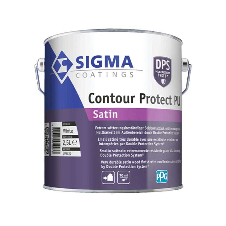 SMATO A SOLVENTE CONTOUR PROTECT-PU SATIN BIANCO LT. 1 'SIGMA'