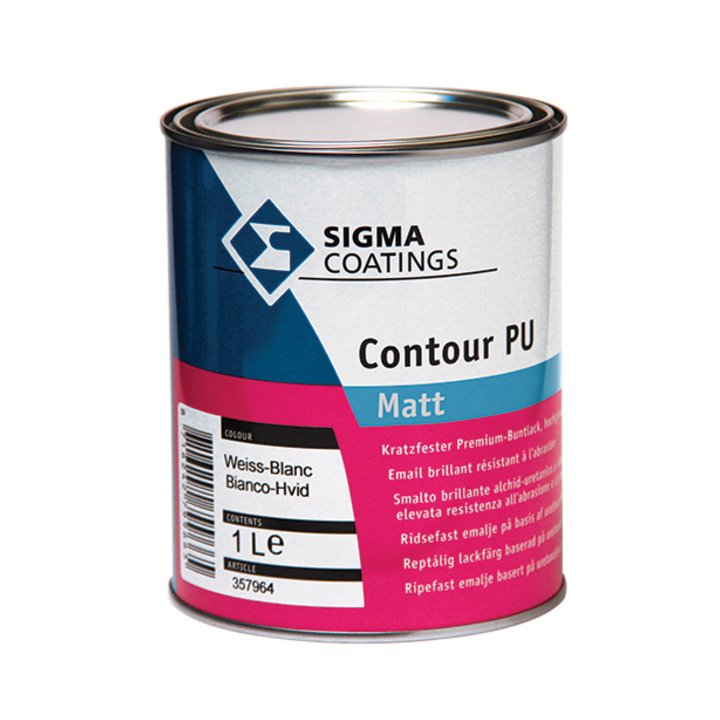 SMATO A SOLVENTE CONTOUR PU MATT-SATIN BIANCO LT. 1 'SIGMA'