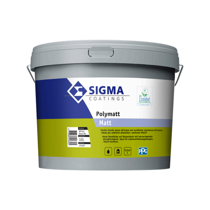 PITTURA SMALTO MURALE POLYMATT BIANCO LT. 1 'SIGMA'
